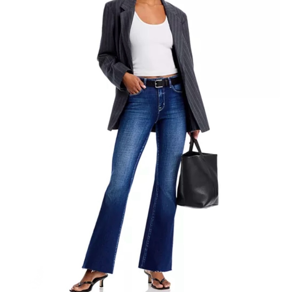 L’Agence The Sneeki Flare Legs Low Rise Hanson blue jeans size 27 NWT - Picture 15 of 15